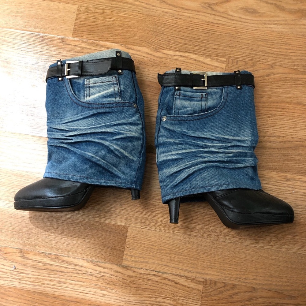 Insane denim boots
